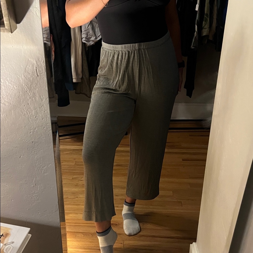 Chico Travelers flowy black and white stripe pants